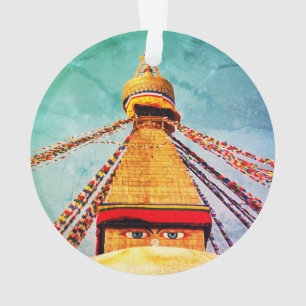 Boudhanath Stupa, Buddha Eyes, Himalayas, Nepal Ornament