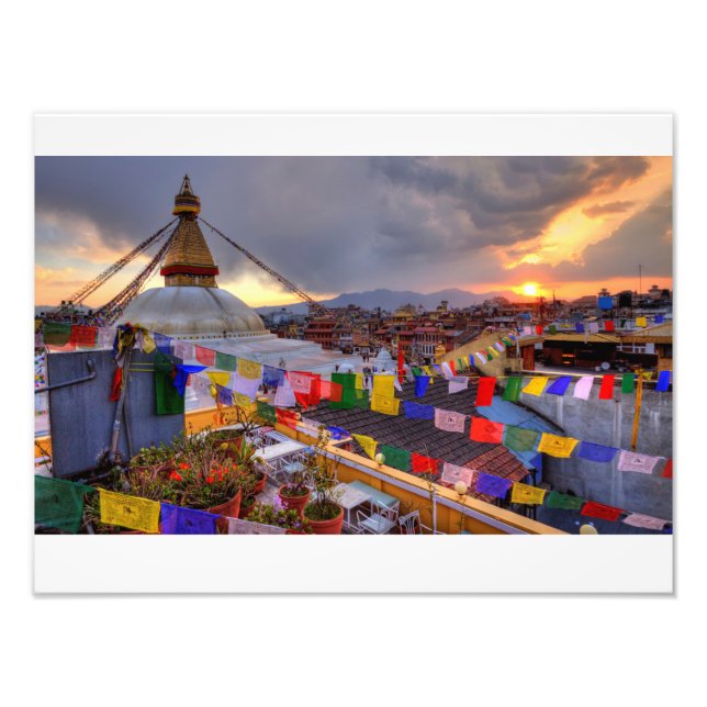 Boudhanath stupa,kathmandu Nepal Photo Print (Front)