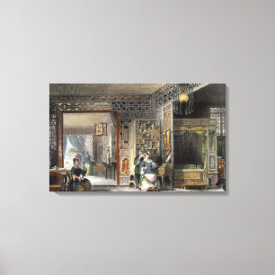 Boudoir and Bed-Chamber of a Lady of Rank, from 'C Canvas Print