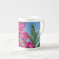Bougainvillea and Palm Tree Tropical Nature Scene