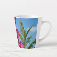 Bougainvillea and Palm Tree Tropical Nature Scene