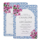 Bougainvillea Bluetile Mediterranean Wedding QR 