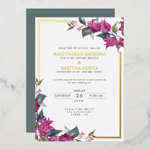 Bougainvillea Burgundy Pink Floral Wedding