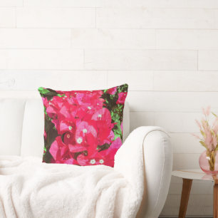 Bougainvillea Cascade Throw Pillow
