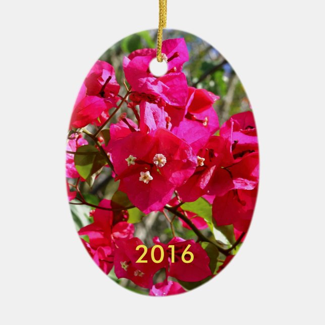 Bougainvillea Ceramic Tree Decoration (Front)