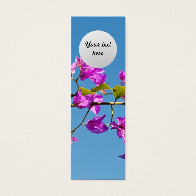 Bougainvillea Custom Bookmark (Front)