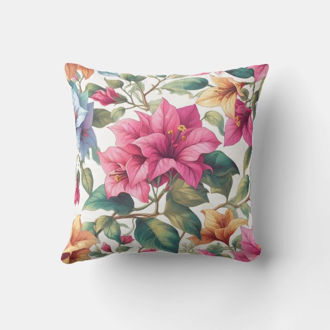 bougainvillea double face  cushion (Back)