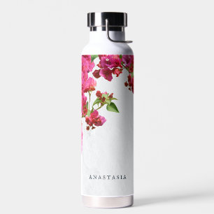 Bougainvillea Floral Mediterranean Greek Island  Water Bottle