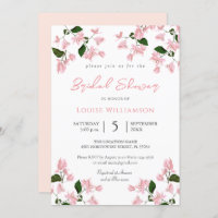 Bougainvillea Flower Bridal Shower Invitation