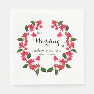 Bougainvillea Flower Wedding Napkins