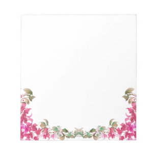 Bougainvillea Flowers Watercolor Magenta Note Card