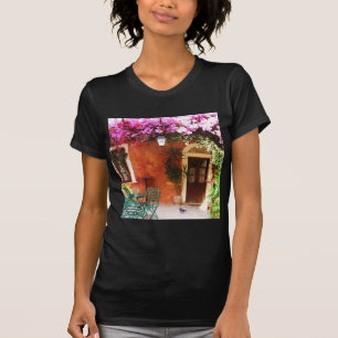 Bougainvillea growing outside a house, Mykonos, Gr T-Shirt