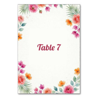 Bougainvillea in Bloom Table Sign Number