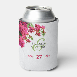 Bougainvillea Mediterranean Greek Island Wedding Can Cooler