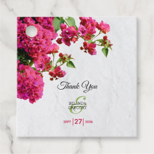 Bougainvillea Mediterranean Greek Island Wedding Favour Tags