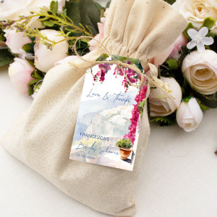 Bougainvillea Positano bridal shower favour  Gift Tags
