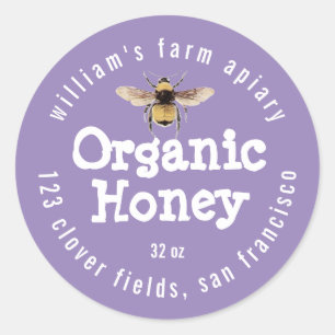 Bougainvillea Purple Honey Jar Label