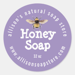 Bougainvillea Purple Honey Soap Classic Round Sticker