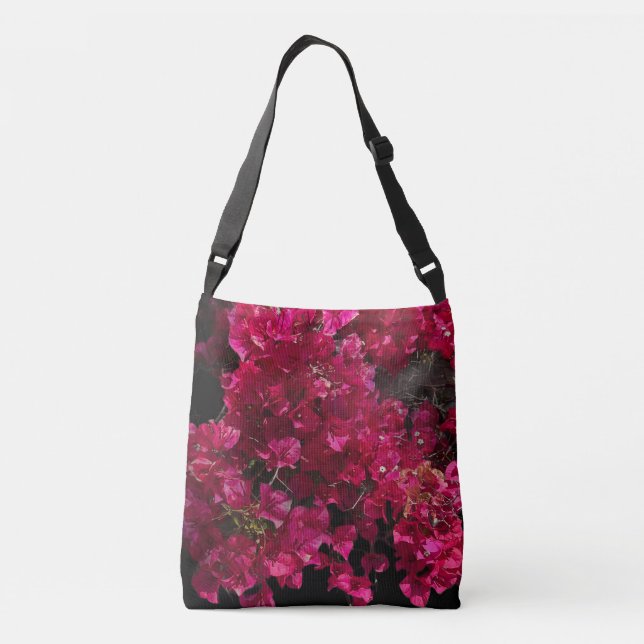 Bougainvillea Red Tropical Vining Shrub Photo  Crossbody Bag (Back)