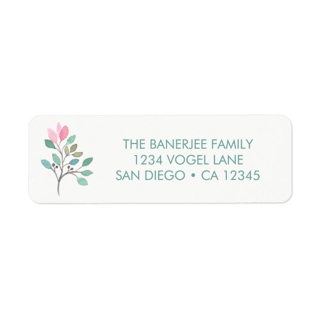 Bougainvillea Return Address Label (Front)