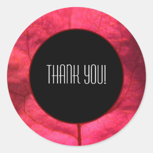 Bougainvillea Thank You Round Sticker