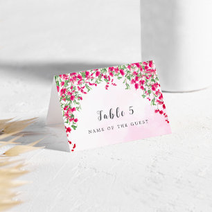 Bougainvillea Tropical Forest Wedding Place Card