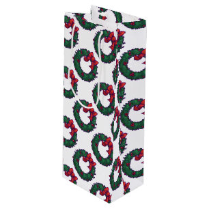 Boughs of Holly Wine Gift Bag