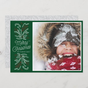 Boughs of Joy Christmas Holiday Flat Card