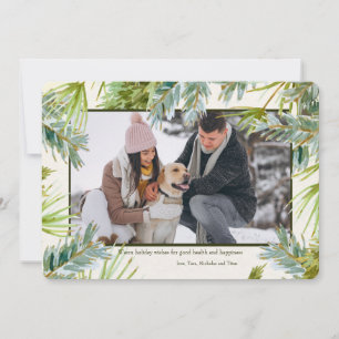 Boughs of Pine Photo Holiday Card