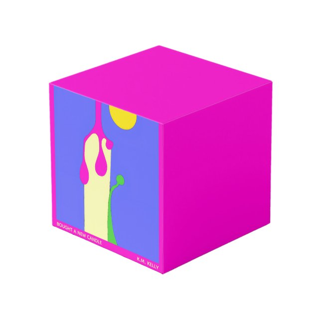 BOUGHT A NEW CANDLE - Art Cube (Front Angled)