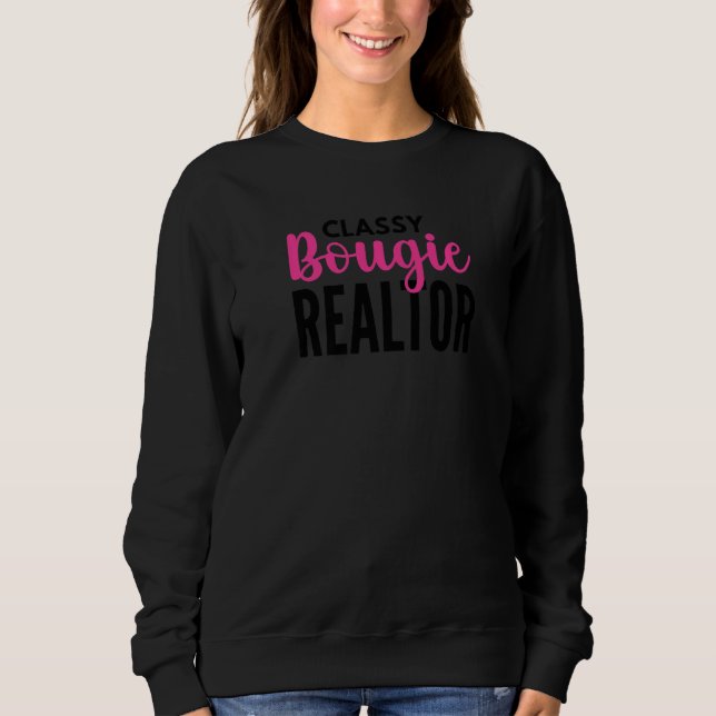 Bougie Black Realtor Funny Real Estate Premium Sweatshirt (Front)