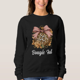 Bougie Fall Leopard Pumpkin Sunflower  Sweatshirt
