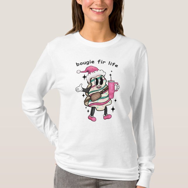 Bougie Fir Life, Boujee Christmas Tree, Xmas Gift T-Shirt (Front)