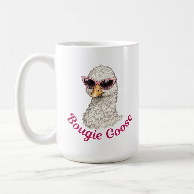 Bougie Goose - Funny Glam Goose Silly Coffee Mug (Left)