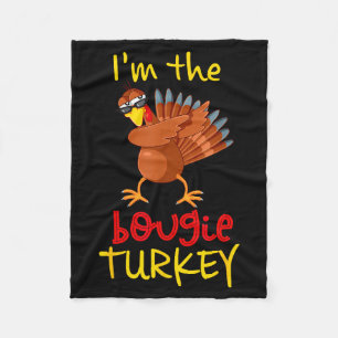 Bougie Turkey Matching Family Group Thanksgiving P Fleece Blanket