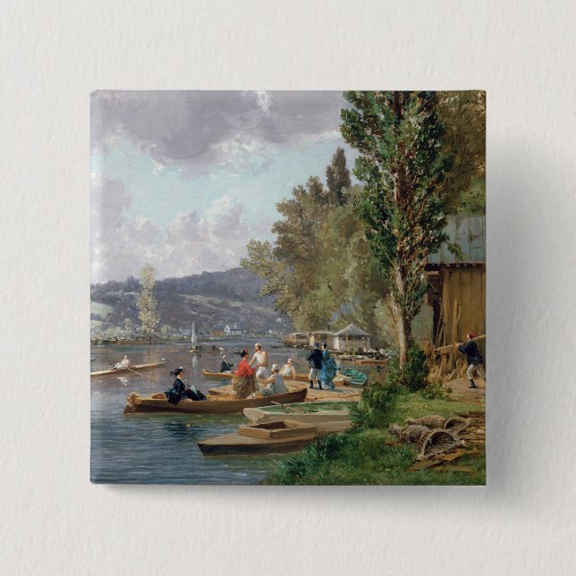 Bougival, 1873 15 cm square badge (Front)