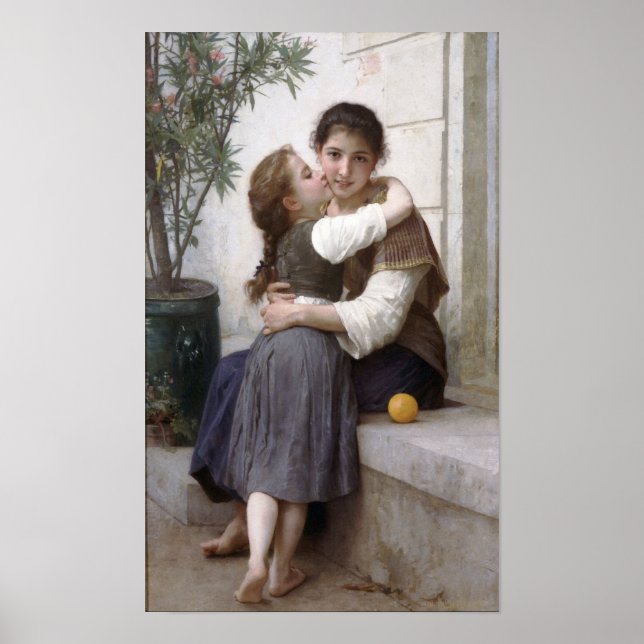 Bouguereau-A Little Coaxing 1890 Poster (Front)