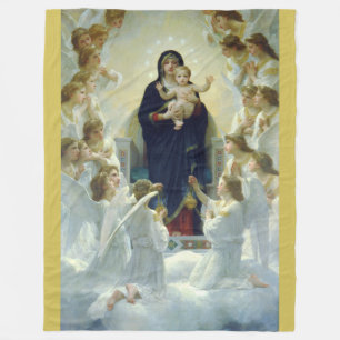 Bouguereau Christmas Angels 1900 Fleece Blanket