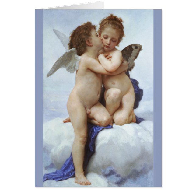 Bouguereau First kiss Amor Psyche children CC0073 (Front)