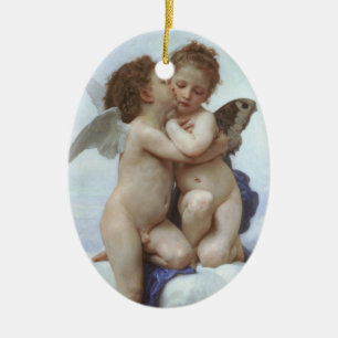 Bouguereau_first_kiss Ceramic Tree Decoration