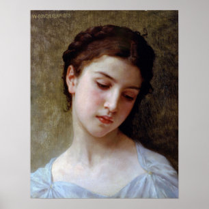 Bouguereau - Head Of A Young Girl 1898 Poster
