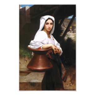 Bouguereau Italian Girl Drawing Water Print