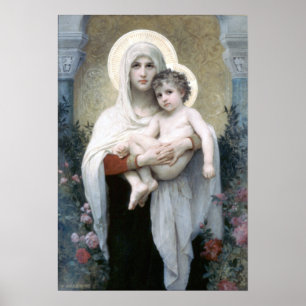 Bouguereau - La Madone aux Roses Poster