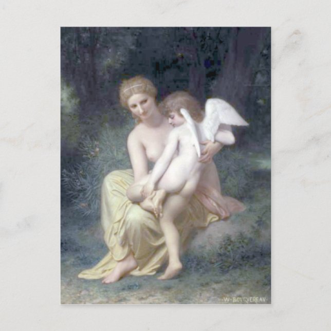 Bouguereau - L'Amour Blessé Postcard (Front)