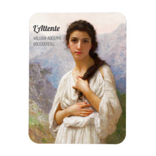 Bouguereau L'Attente 1901 Lovely young woman Magnet