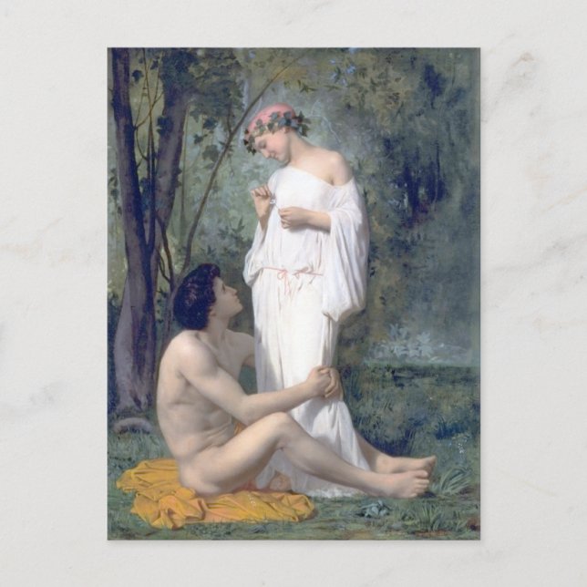 Bouguereau -L'Idylle Postcard (Front)