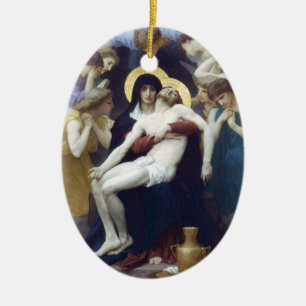 Bouguereau - Pietà Ceramic Tree Decoration