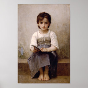 Bouguereau The Hard Lesson Poster