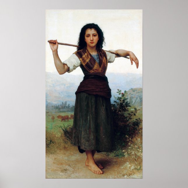 Bouguereau - The Little Shepherdess Poster (Front)