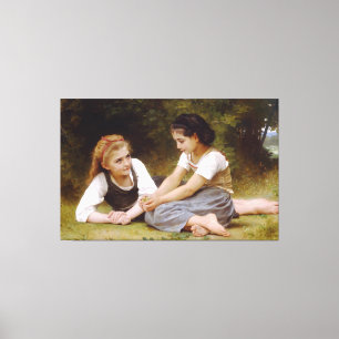 Bouguereau's 1882 The Nut Gatherers  Les noisettes Canvas Print